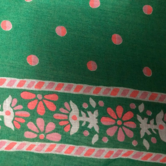 Hollister Green and Pink 39”square Scarf - Picture 2 of 4